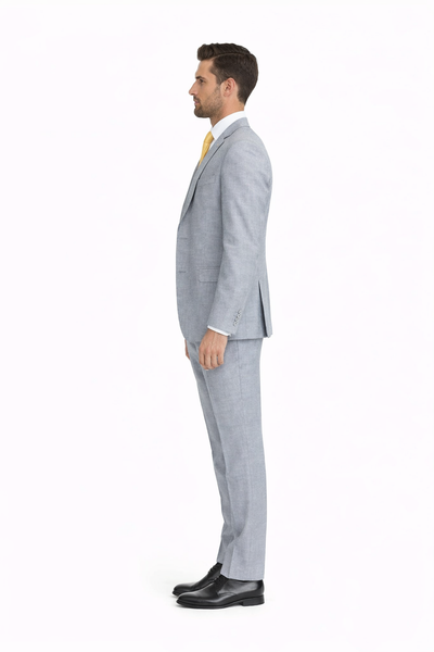 Mantoni Light Gray Suit for Men – Elegant Wedding and Business Formal Suit