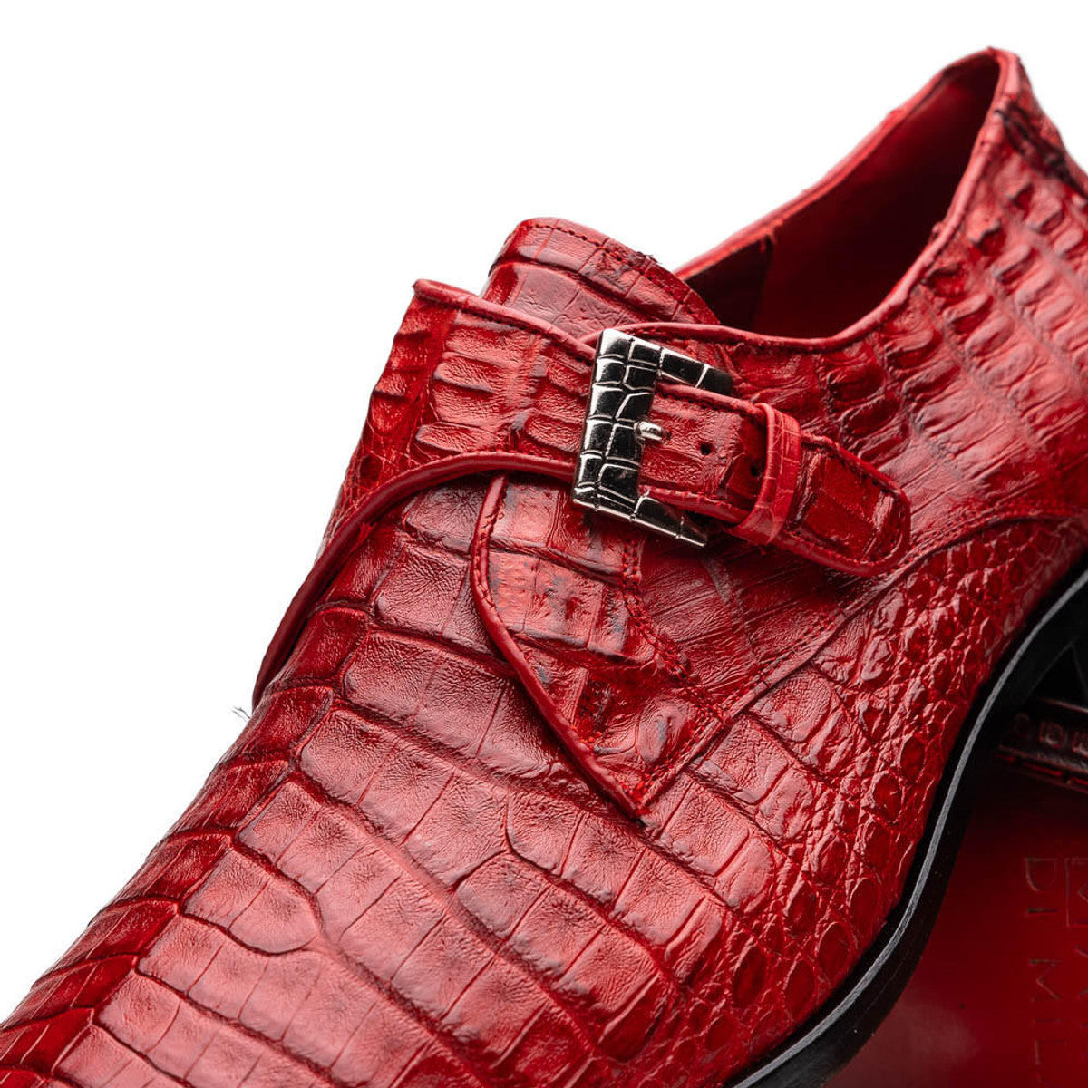 Marco Di Milano Mens Red  Caiman Gator Dress Shoes Rovigo
