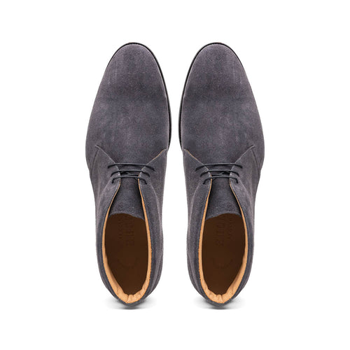 Zelli Marco Italian Suede Chukka Boots in Grey | Luxury Footwear