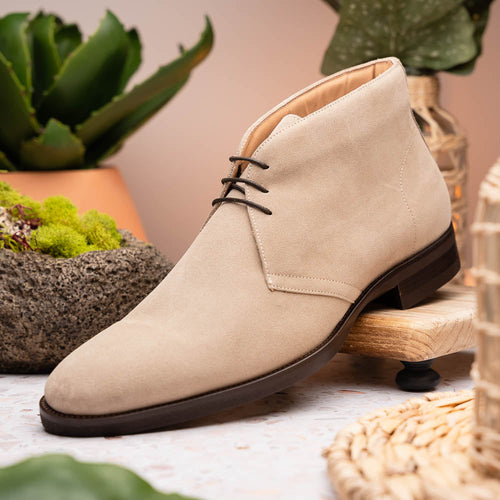 Zelli Marco Italian Suede Chukka Boots in Sand | Luxury Comfort