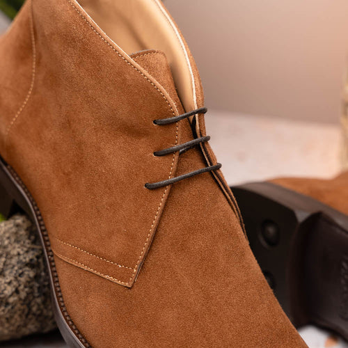 Zelli Marco Italian Suede Chukka Boots in Tobacco for Style and Comfort
