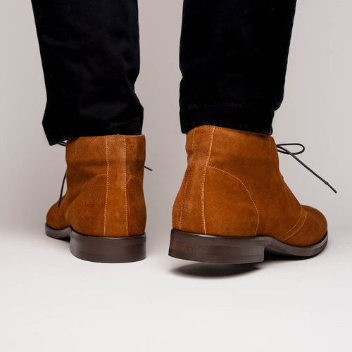 Zelli Marco Italian Suede Chukka Boots in Tobacco for Style and Comfort