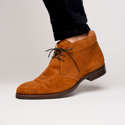 Zelli Marco Italian Suede Chukka Boots in Tobacco for Style and Comfort