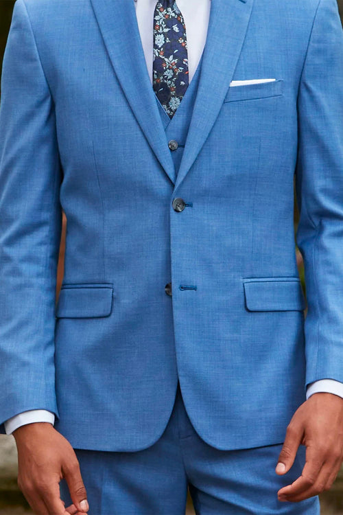 Marine Blue Sharkskin Vest Couture 1910