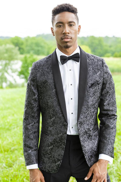 Aries Granite Paisley Shawl Tuxedo Jacket (Separates) by Mark of Distinction