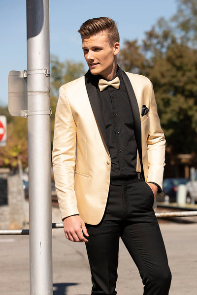 Starlight Gold Metallic Shawl Tuxedo Jacket (Separates) by Mark of Distinction