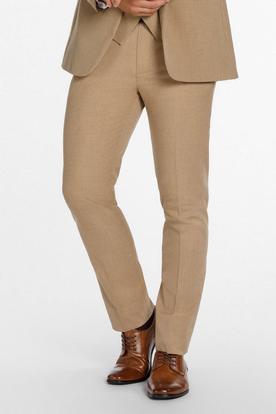 Metro Camel Luxury Wool Blend Suit Pants by Mark of Distinction