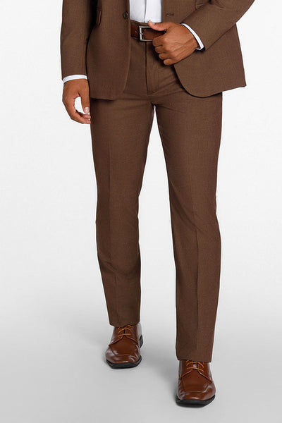 Metro Cocoa Luxury Wool Blend Suit Pants by Mark of Distinction
