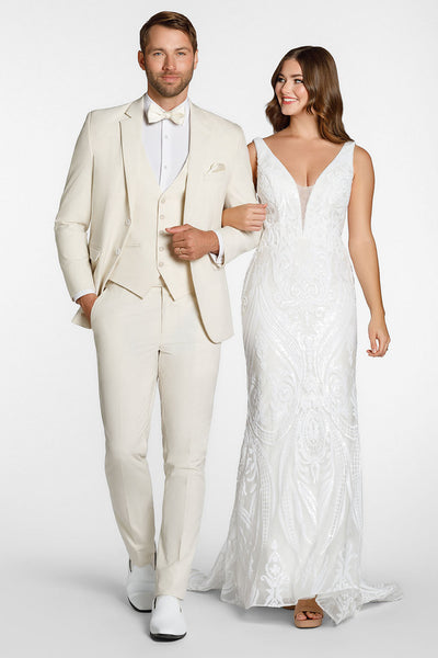 Metro Creme Suit Jacket (Separates) by Mark of Distinction