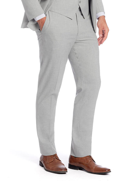 Metro Light Grey Luxury Wool Blend Suit Pants by Mark of Distinction