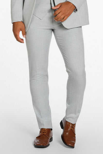 Metro Light Grey Luxury Wool Blend Suit Pants by Mark of Distinction