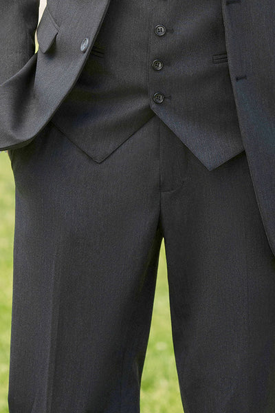 Metro Medium Grey Luxury Wool Blend Suit Pants by Mark of Distinction