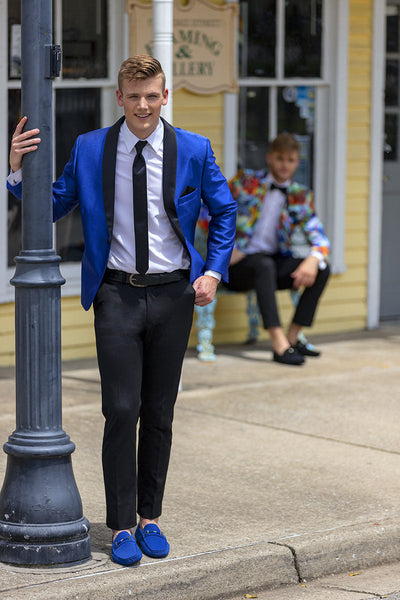 Starlight Royal Blue Metallic Shawl Tuxedo Jacket (Separates) by Mark of Distinction