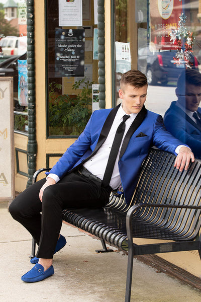 Starlight Royal Blue Metallic Shawl Tuxedo Jacket (Separates) by Mark of Distinction