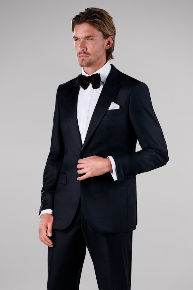 Prive Black 1-Button Notch Tuxedo (2-Piece Set)