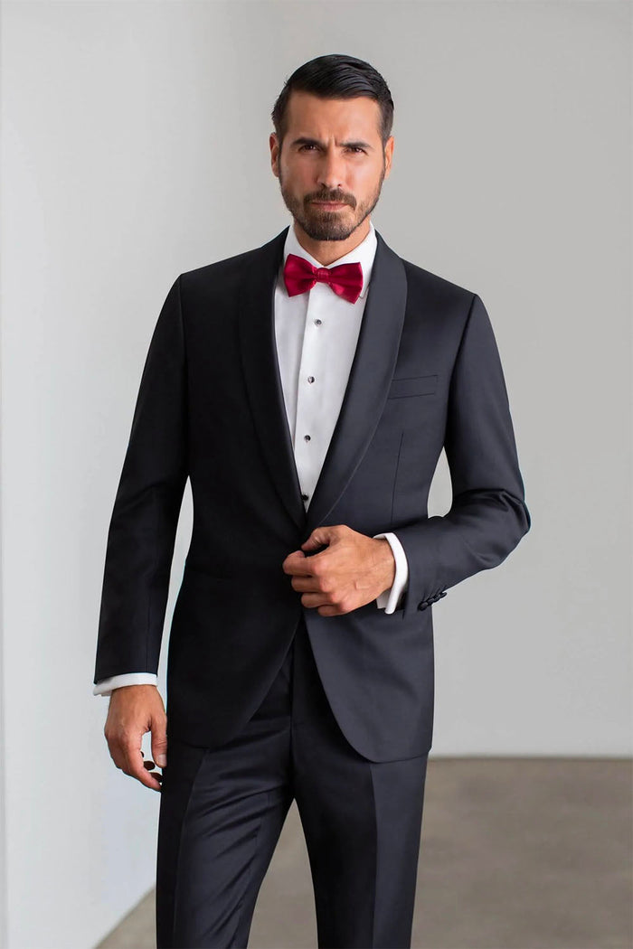 Max Black 1-Button Shawl Tuxedo (2-Piece Set) by MaxDavoli