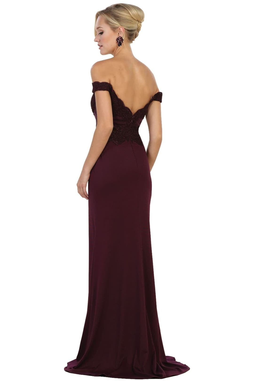 Elegant Form Fitting Evening Dress | Off The Shoulder Formal Gown