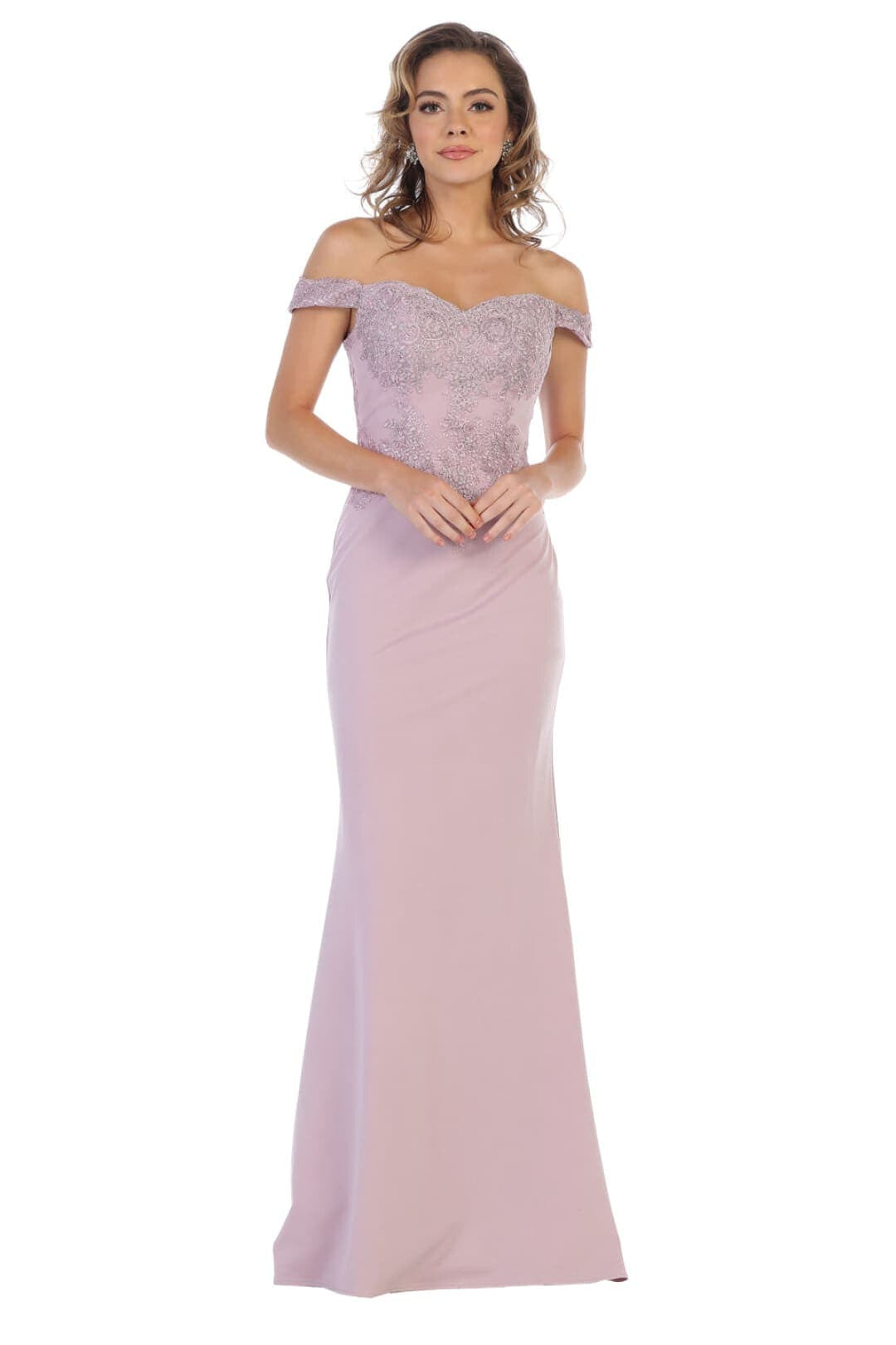 Elegant Form Fitting Evening Dress | Off The Shoulder Formal Gown