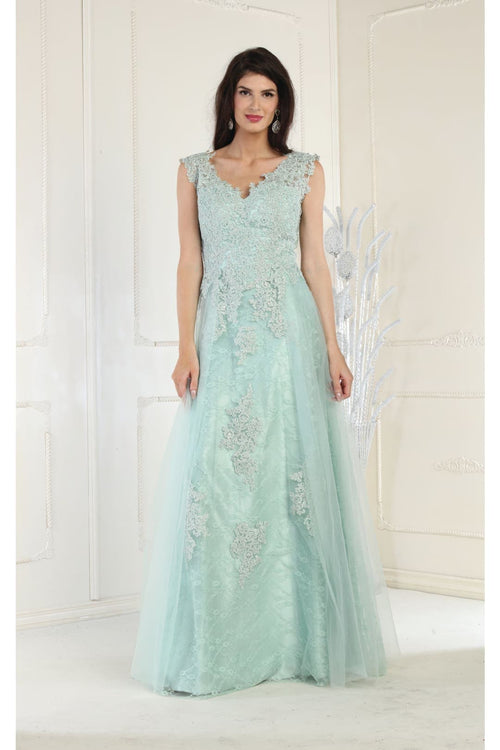 May Queen MQ1799 Special Occasion A-line Embroidered Formal Dress