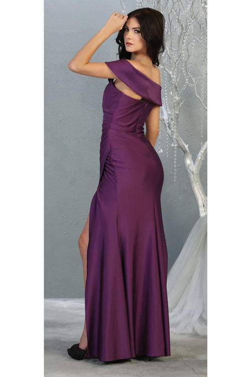 May Queen MQ1825 Off Shoulder Bodycon Evening Dress