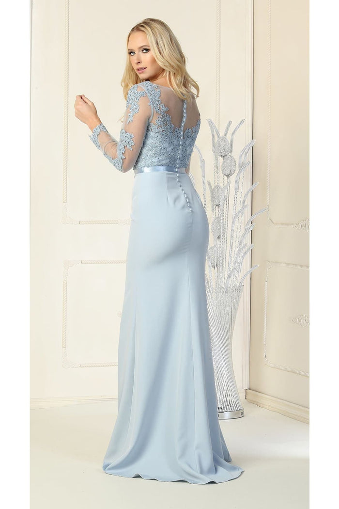 May Queen MQ1847 Long Sleeve Special Occasion Dress