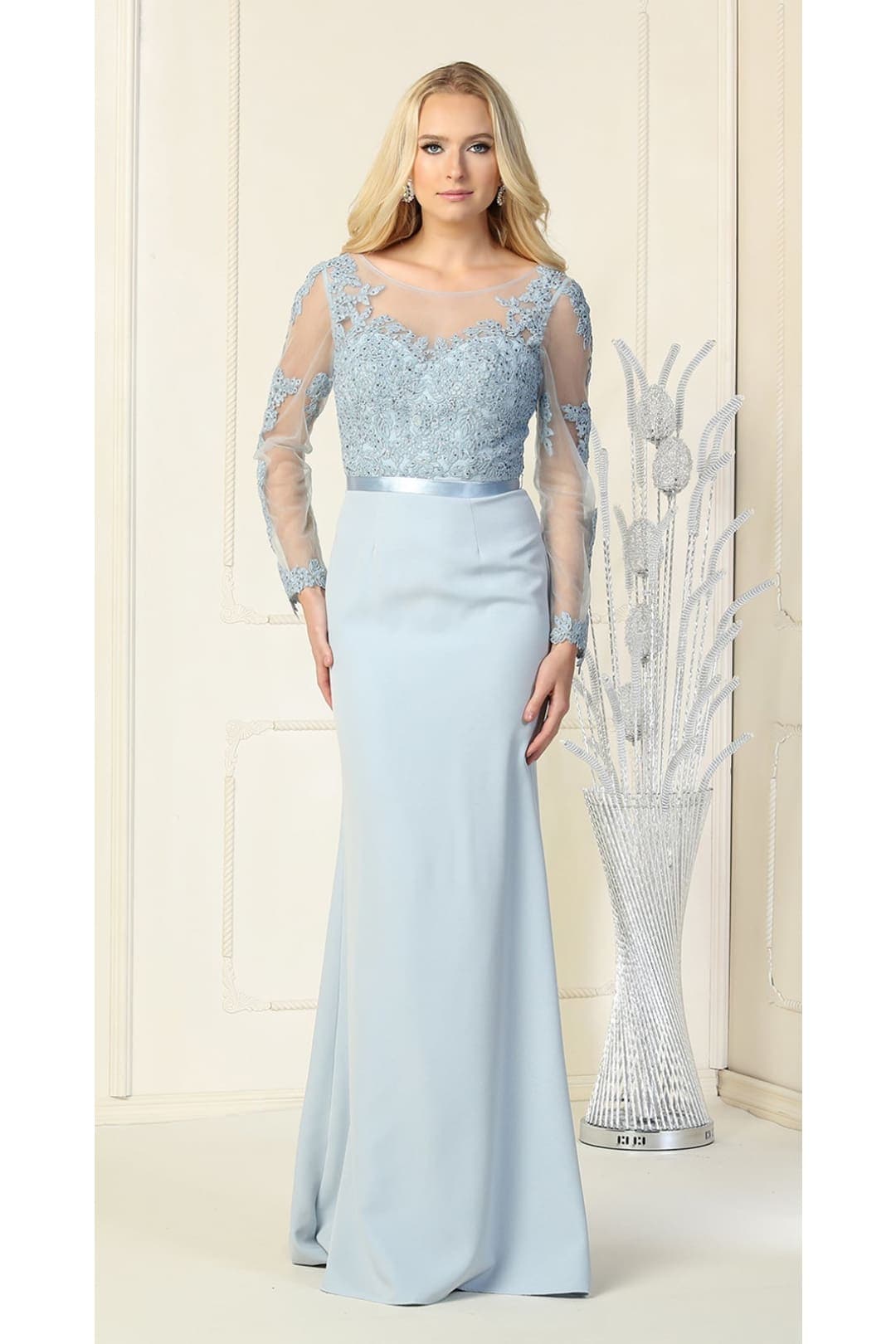 May Queen MQ1847 Long Sleeve Special Occasion Dress