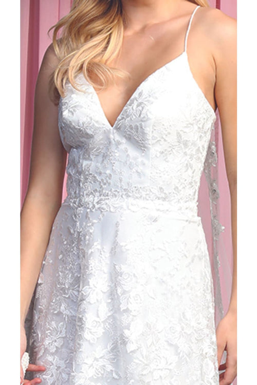 May Queen MQ1885 Floral Pattern Prom Dress