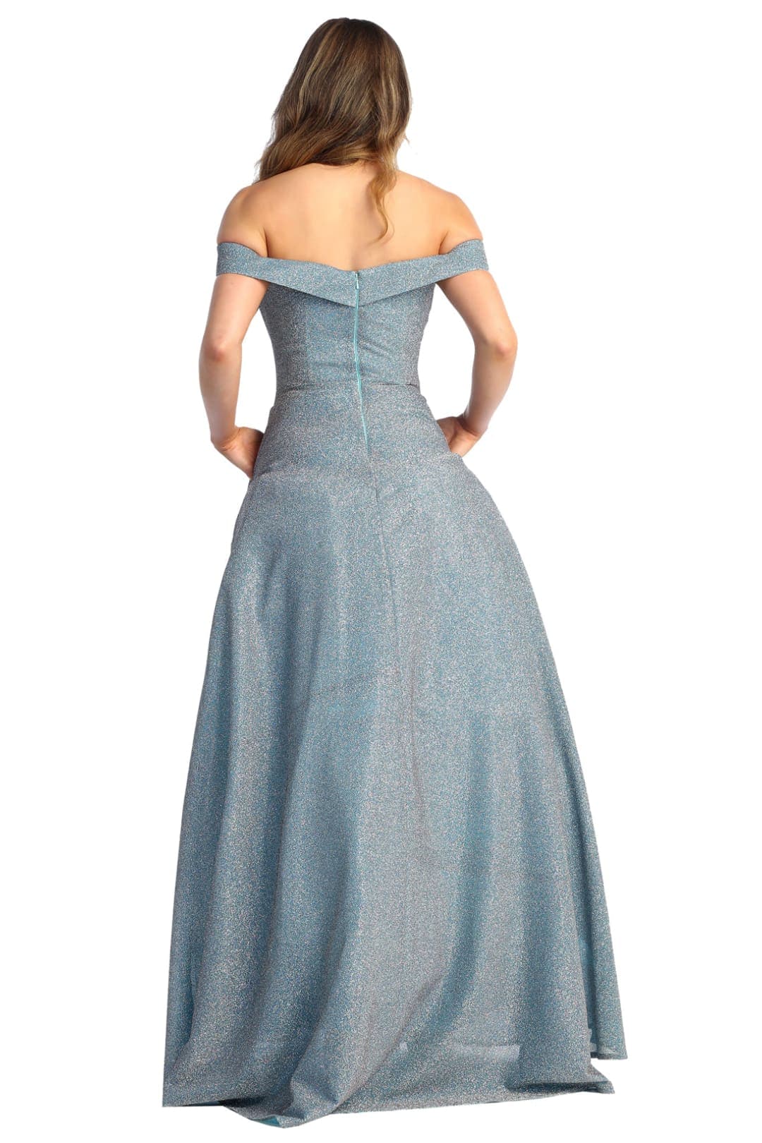 Off The Shoulder A-Line Prom Dress Glitter Formal Evening Gown MQ1915
