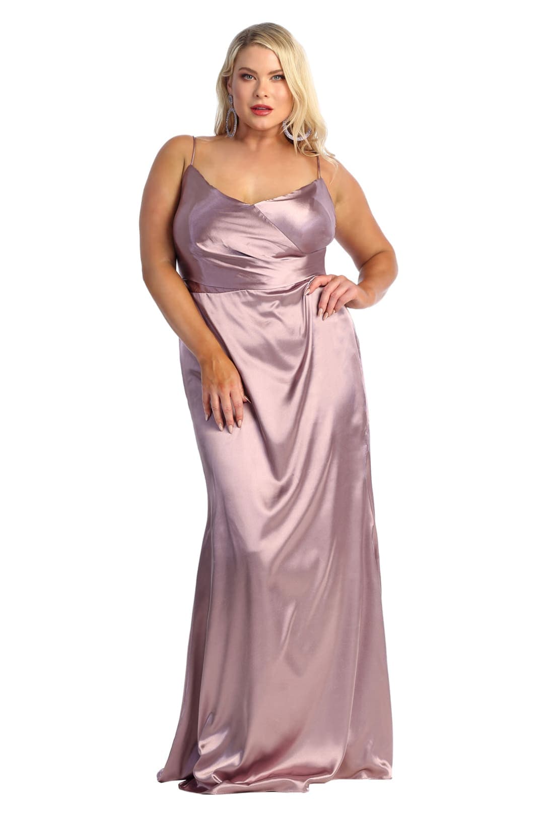 Long Bridesmaid Dress Satin Formal Evening Gown by MQ1931