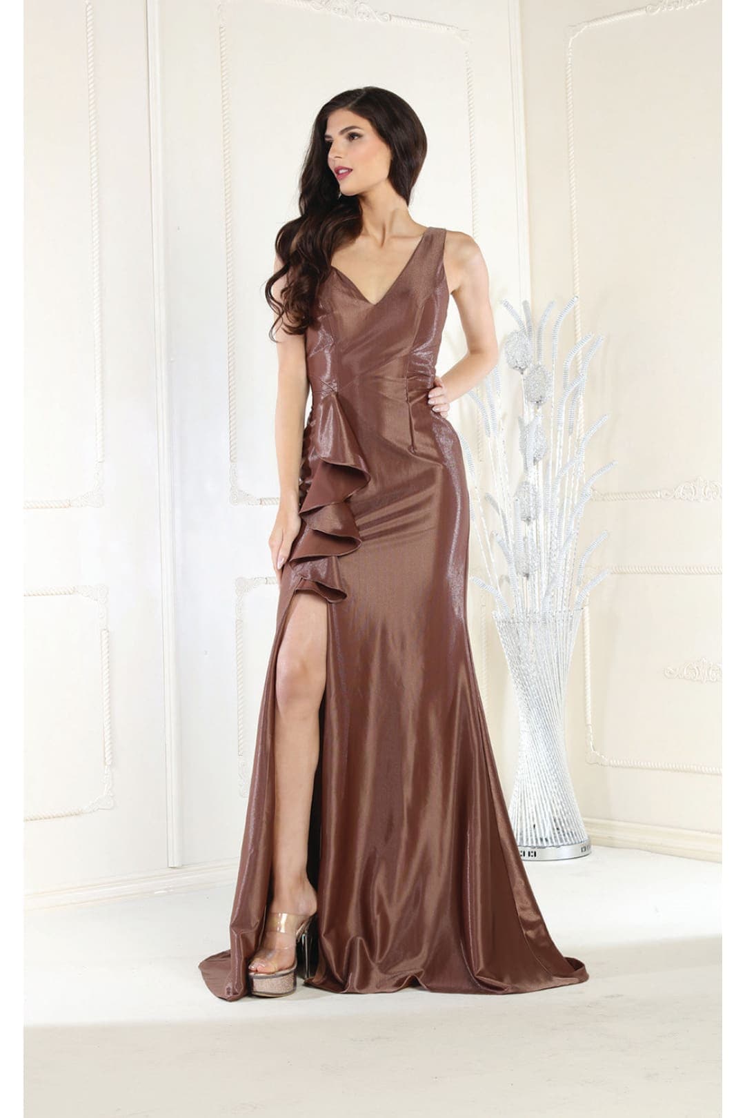 May Queen MQ1932 Ruffled Mermaid Formal Gown