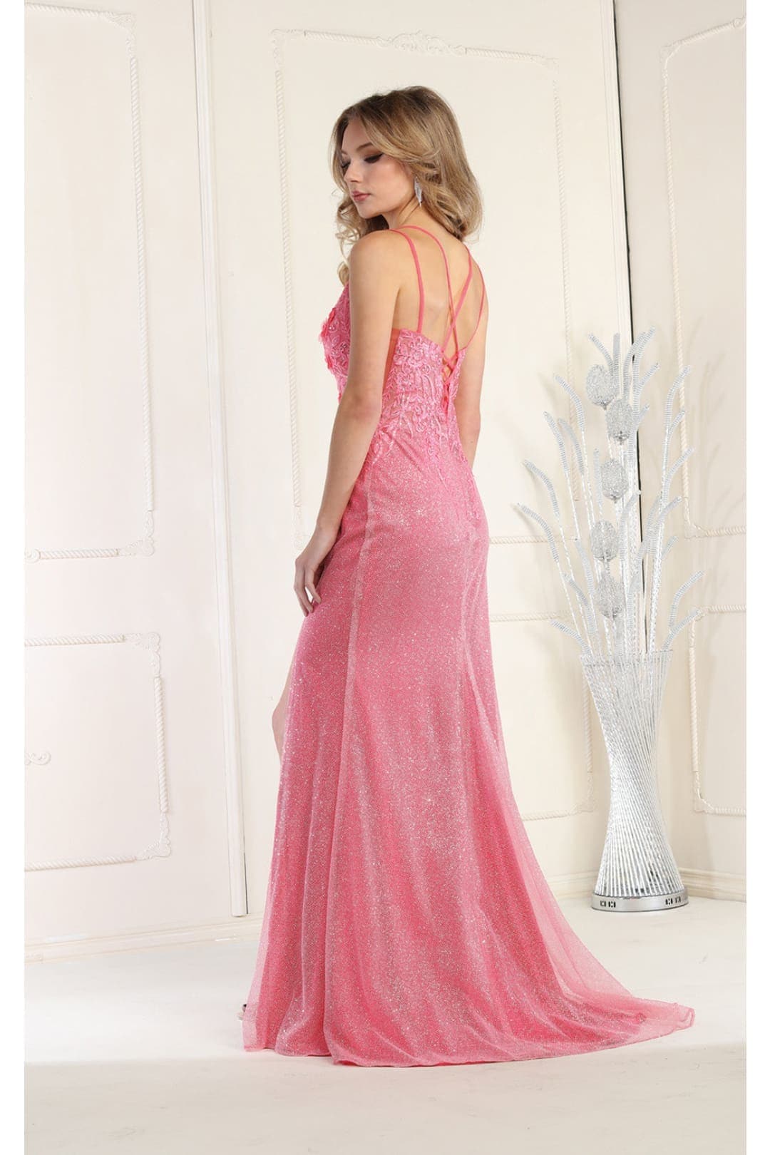 May Queen MQ1938 Embellished Sleeveless Prom Gown