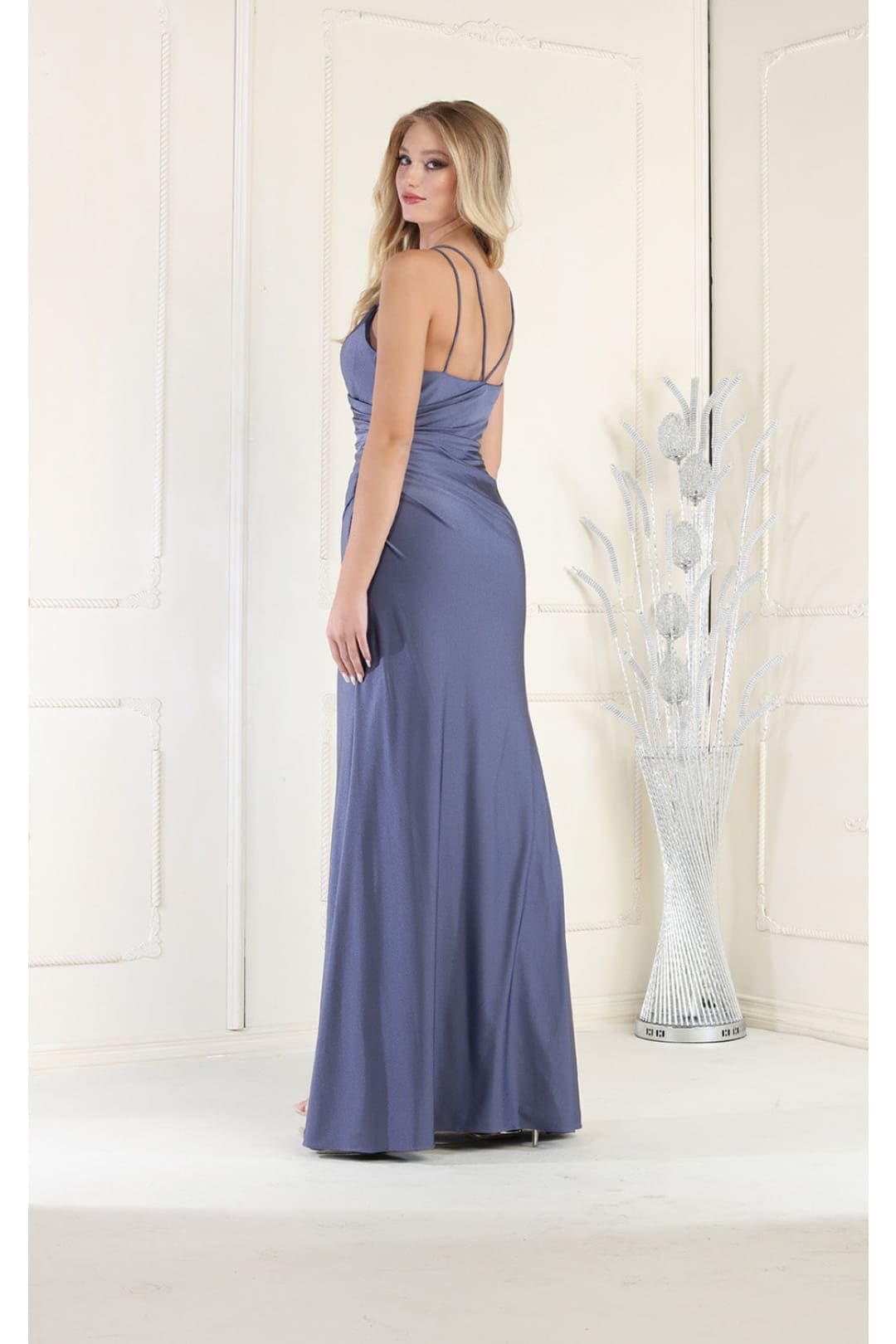 May Queen MQ1954 Dual Straps Simple Bridesmaids Dress