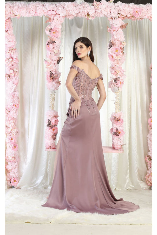 May Queen MQ1962 Embellished Prom Gown