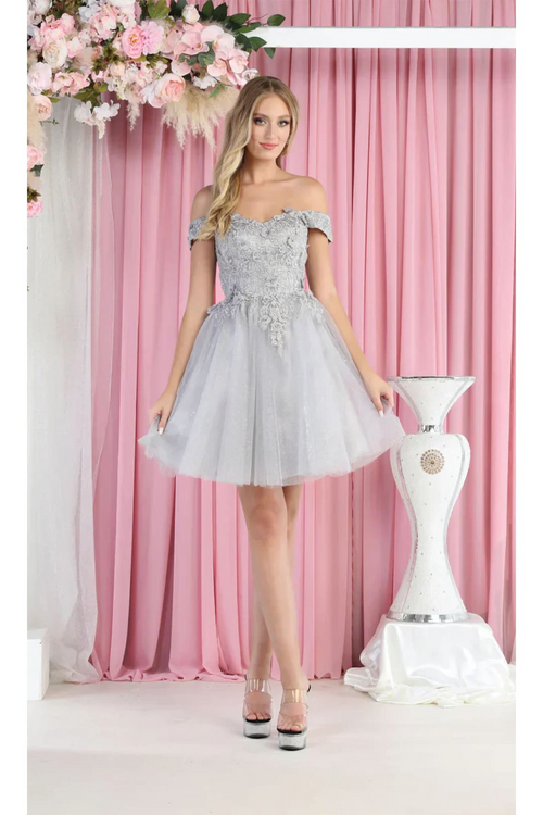 Dama Dresses for Quinceanera in Silver Style MQ1964 Quince Outfit