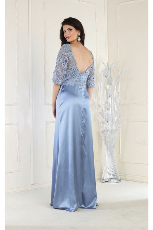 May Queen MQ1969 Embroidered Mother Of The Bride Gown