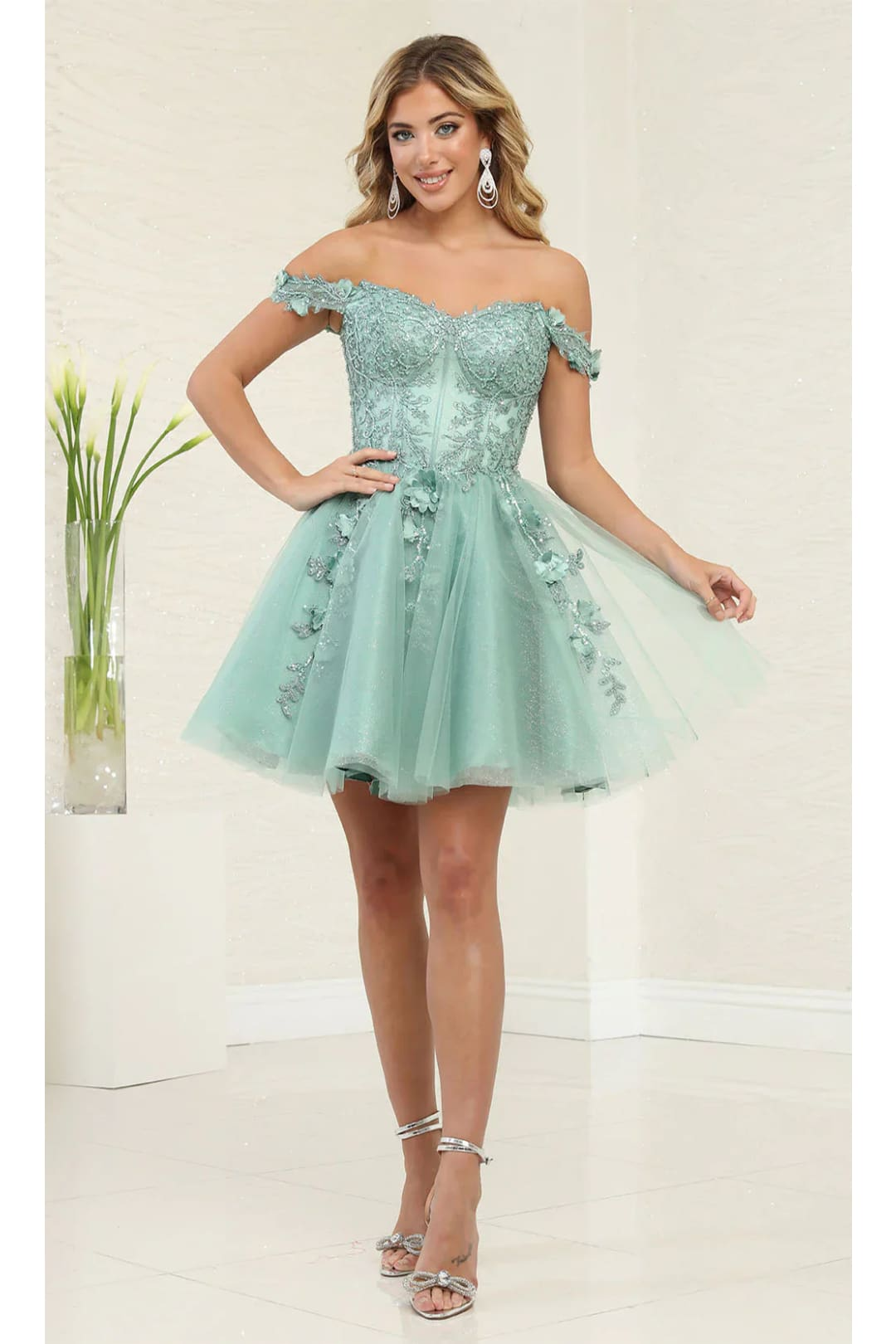 Dama Dresses for Quinceanera in Sage Style MQ2081 Quince Outfit
