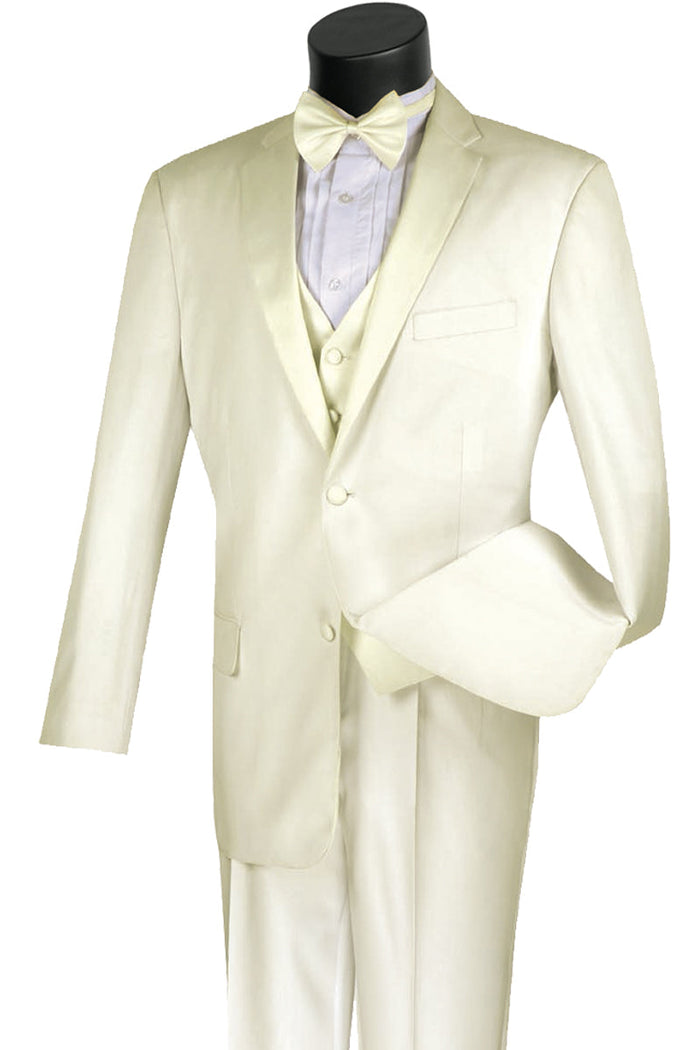 Mens 3 Button Vested Gangster Pinstripe 1920's Suit in Brown by Vinci