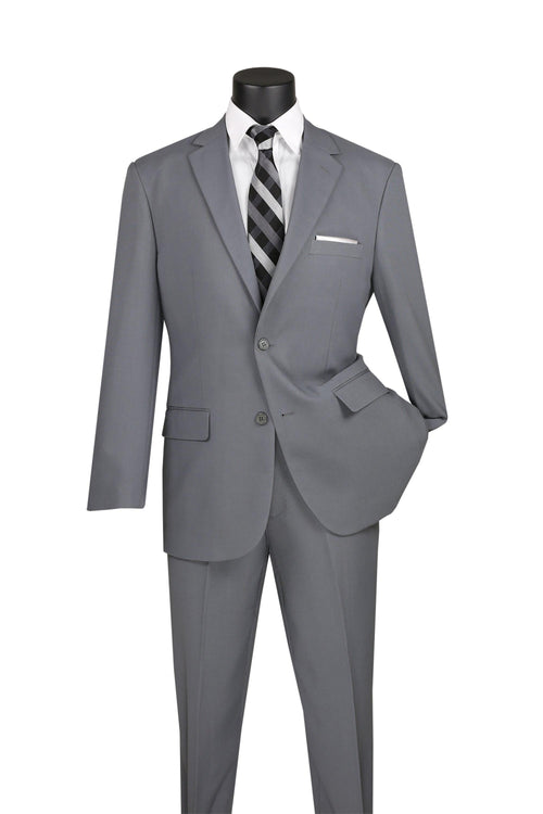 Medium Grey Regular Fit 2 Piece Suit by Vinciin
