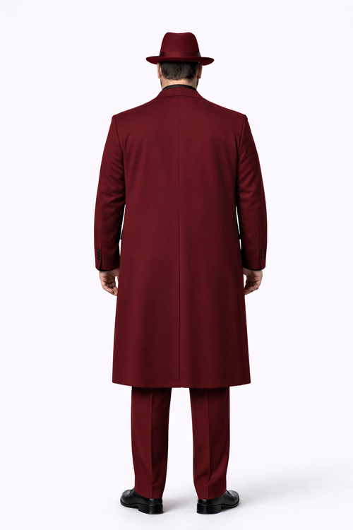 Men’s 1920s Red Zoot Suit – Long Mafia Gangster Three-Piece Vintage Outfit Zuit Pachuco Style