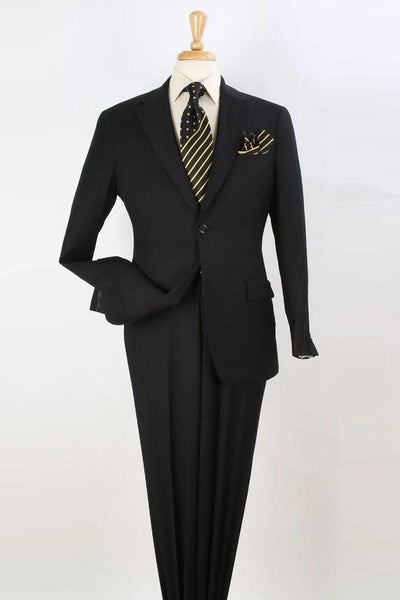 "Men's Apollo King Modern Fit 2B Two Piece Suit: Professional & Polished in Black" - Elegant Mensattire