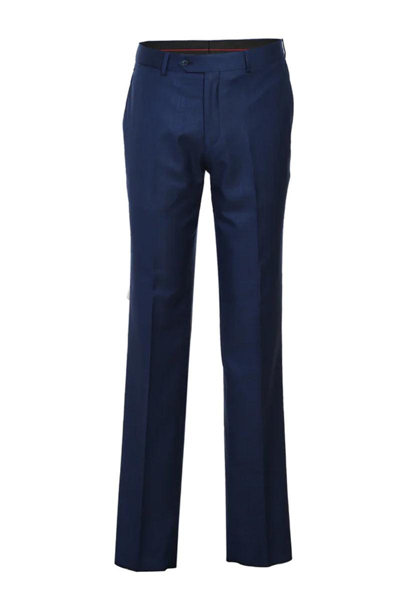 Men's Midnight Blue English Laundry Two Button Slim Fit Notch Lapel Suit - Elegant Mensattire