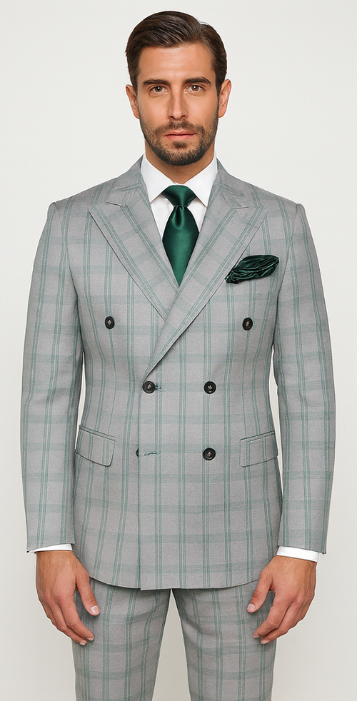 Men’s Rossi Man Milano RM1828 - Slim Fit Modern Suit - Formal Wear for Every Occasion by USA Men's Outlet