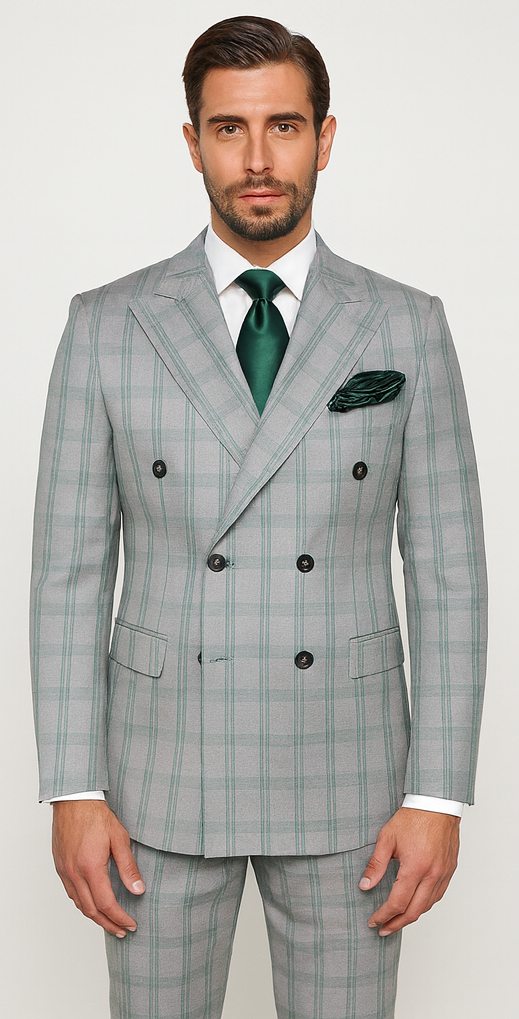 Men’s Rossi Man Milano RM1828 - Slim Fit Modern Suit - Formal Wear for Every Occasion by USA Men's Outlet