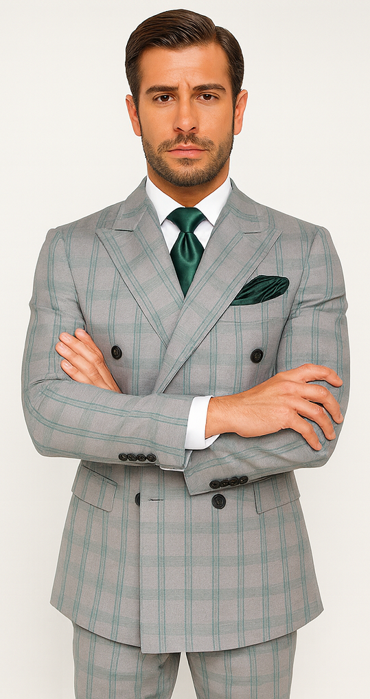 Men’s Rossi Man Milano RM1828 - Slim Fit Modern Suit - Formal Wear for Every Occasion by USA Men's Outlet