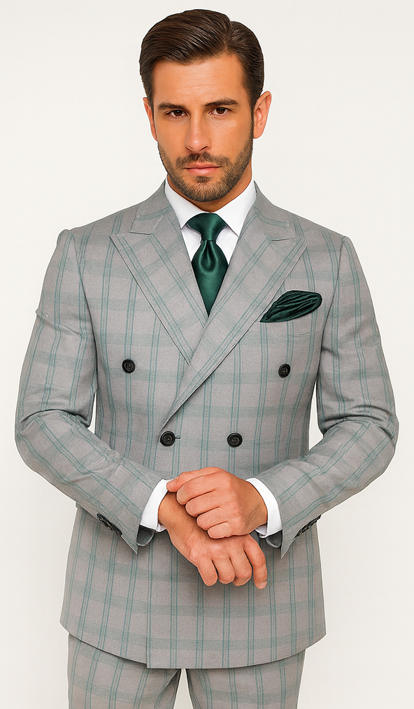 Men’s Rossi Man Milano RM1828 - Slim Fit Modern Suit - Formal Wear for Every Occasion by USA Men's Outlet