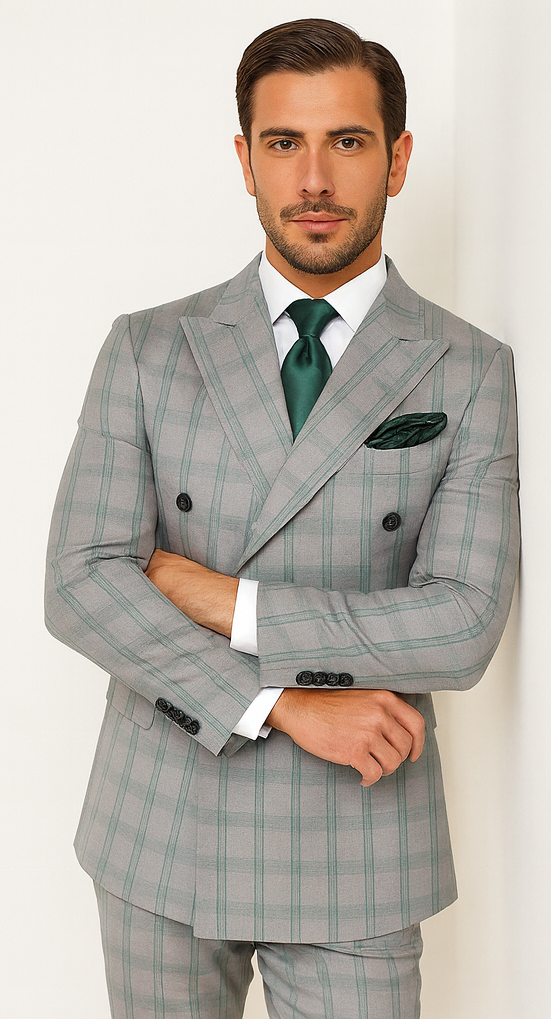 Men’s Rossi Man Milano RM1828 - Slim Fit Modern Suit - Formal Wear for Every Occasion by USA Men's Outlet