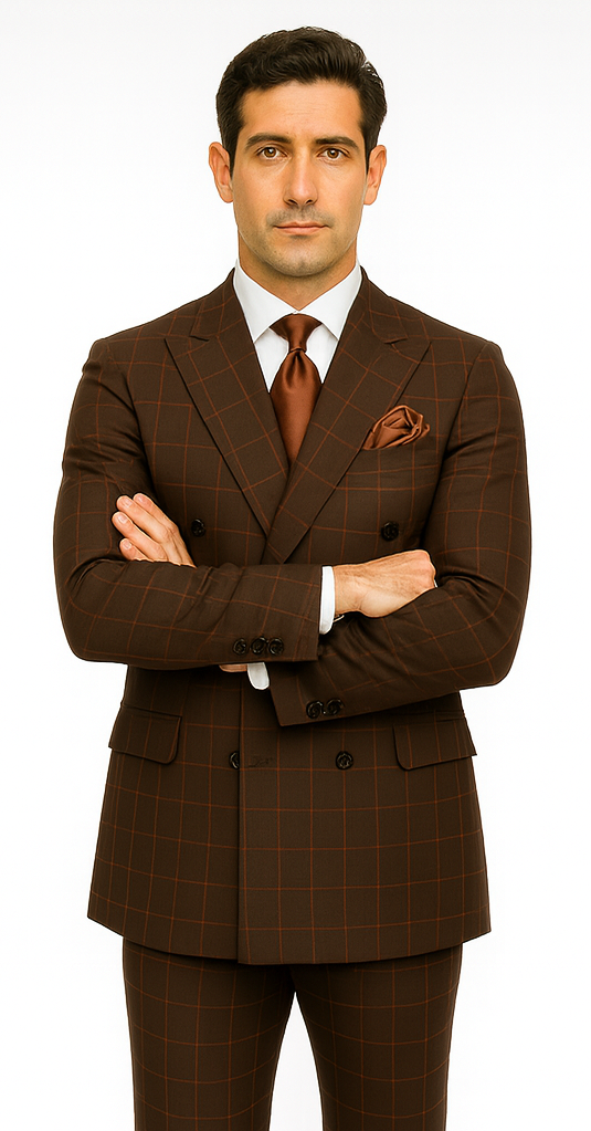 Men’s Rossi Man Milano RM1848 - Slim Fit Stylish Suit - Modern Formalwear for Men USA Men's Outlet
