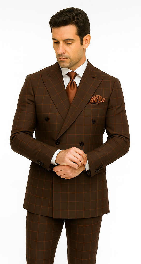 Men’s Rossi Man Milano RM1848 - Slim Fit Stylish Suit - Modern Formalwear for Men USA Men's Outlet