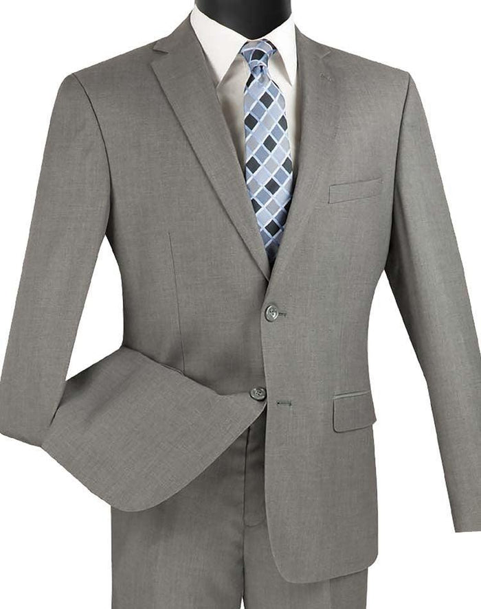 Men's Ultra Slim Fit suit 2 Piece -color Gray by Vinci