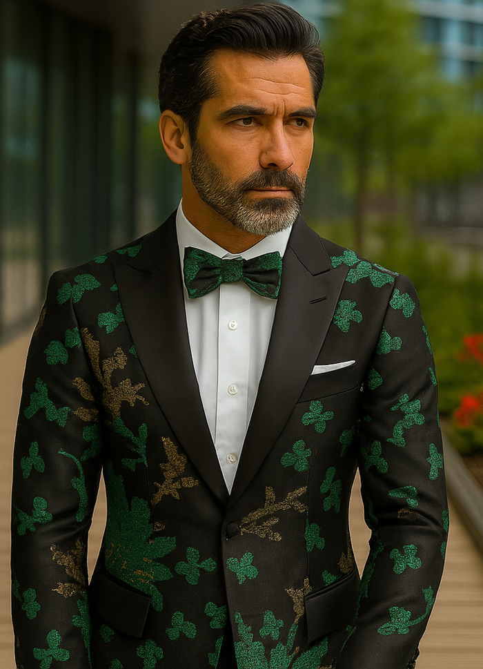 Mens 2 Button Hunter Green Tuxedo Blazer by Alberto Nardoni